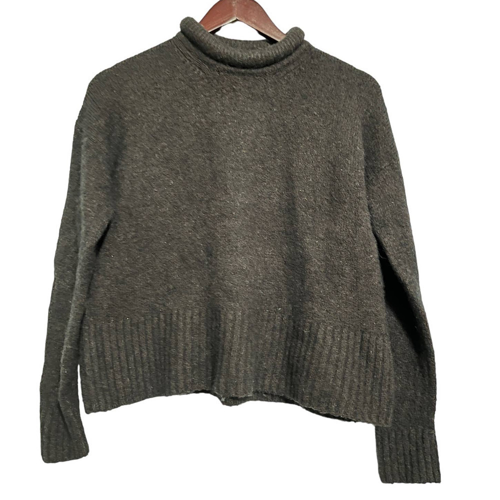 Madewell Dark Brown Funnel Neck Cozy Sweater - Picture 2 of 8